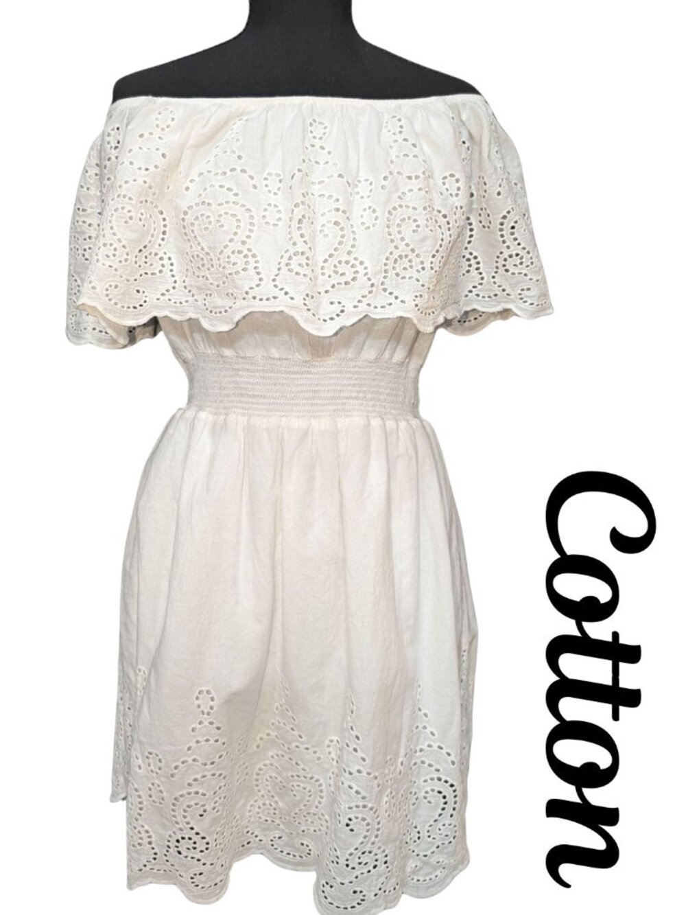 Wishful Park Cotton Eyelet Embroidery Off Should Dress